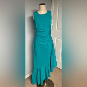 Eliza J Women's Sleeveless Boat Neck Laguna Cocktail Dress Blue Aqua Size 8
